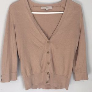 The LOFT Tan Cardigan